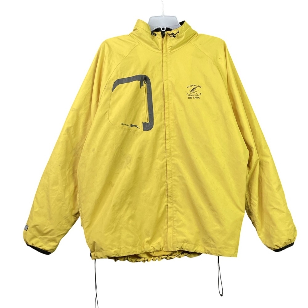 Slazenger Windbreaker Jacket Mens XL Logo Meadow Lark Country Club Golf Gorpcore
